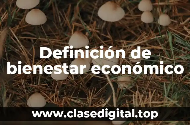 Ejemplos de bienestar económico