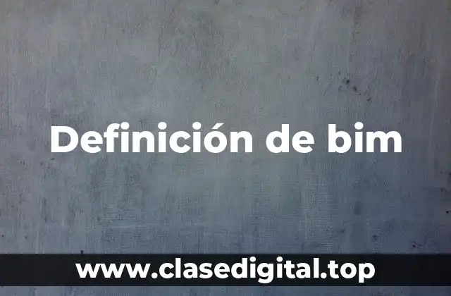 Definición de bim