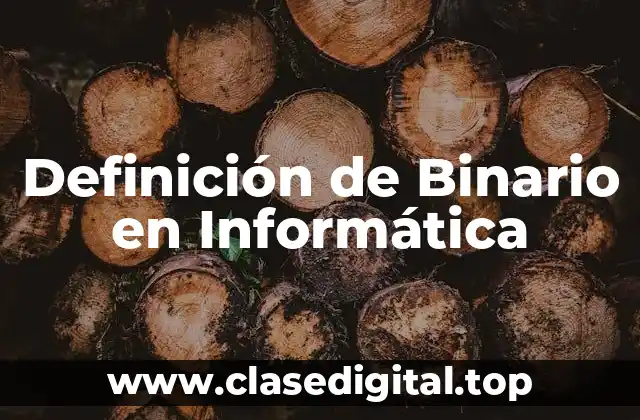 Definición de Binario en Informática