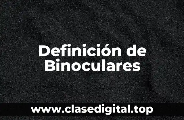 Definición de Binoculares