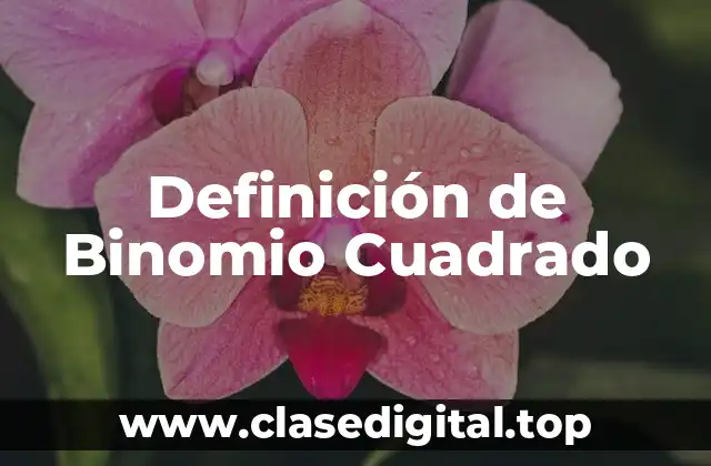 Definición Técnica de Binomio Cuadrado