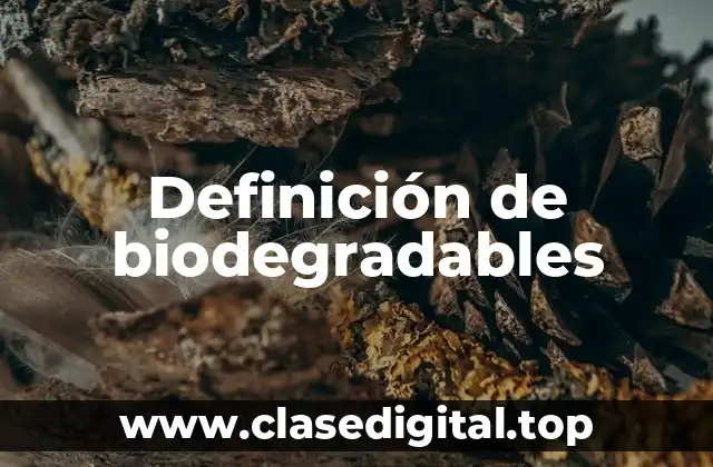 Definición de biodegradables