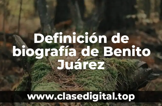 Definición de biografía de Benito Juárez