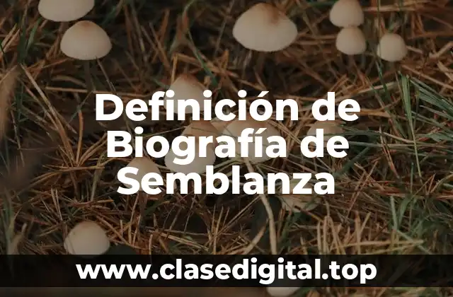 Definición de Biografía de Semblanza