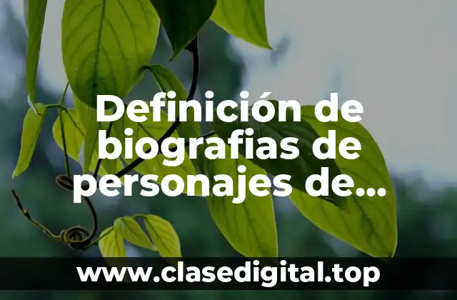 Definición de biografias de personajes de políticos mexicanos