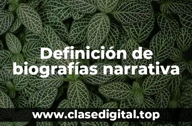 Definición de biografías narrativa