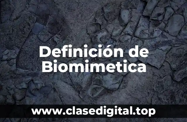 Definición de Biomimetica