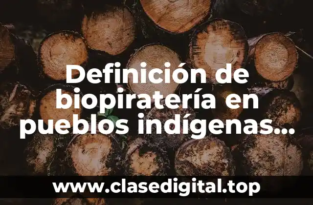 Definición de biopiratería en pueblos indígenas mexicanas