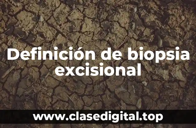 Definición de biopsia excisional