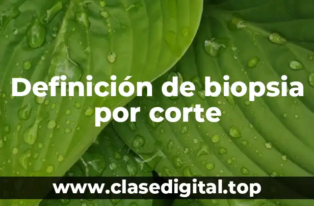 Definición de biopsia por corte