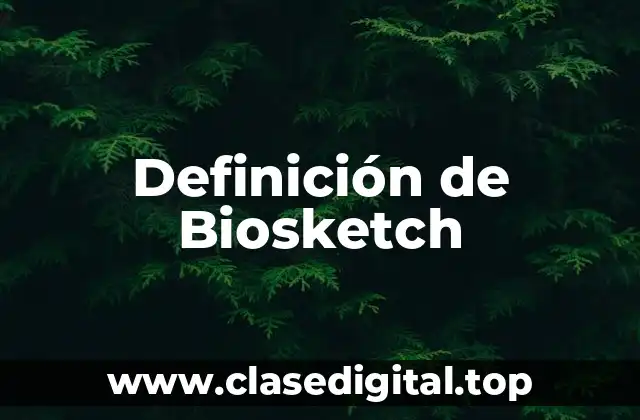 Ejemplos de Biosketch