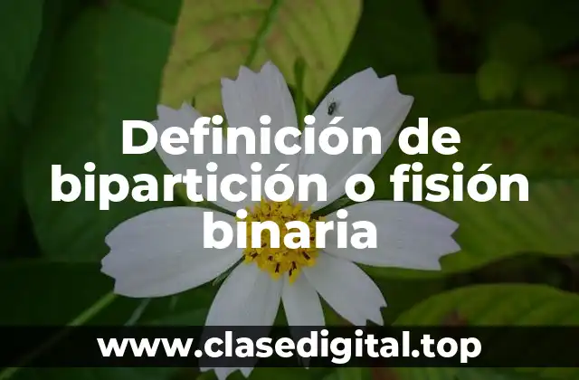 Definición de bipartición o fisión binaria