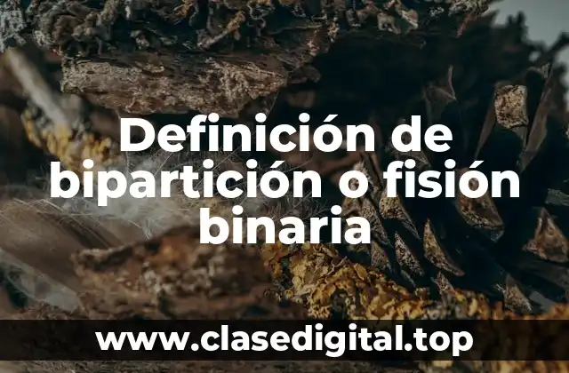 Ejemplos de bipartición o fisión binaria