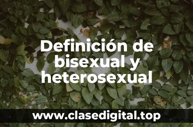 Definición de bisexual y heterosexual