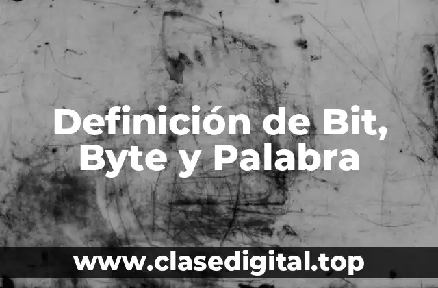 Definición de Bit, Byte y Palabra