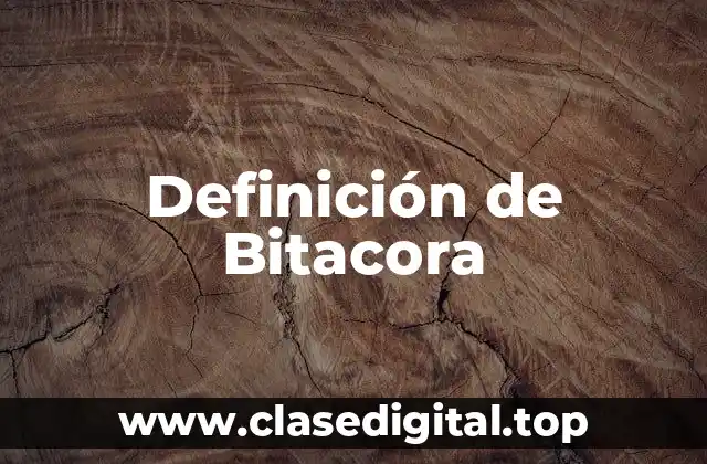 Ejemplos de Bitácora