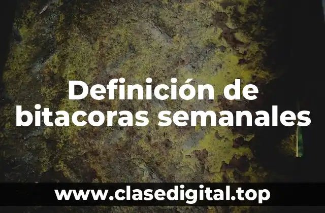 Definición de bitacoras semanales