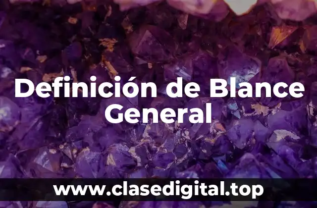 Definición de Blance General