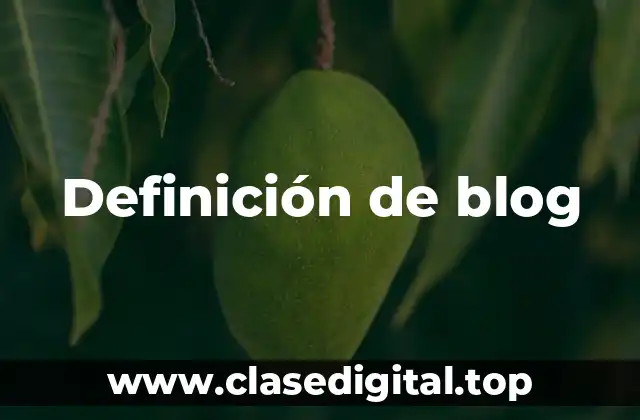 Definición técnica de blog