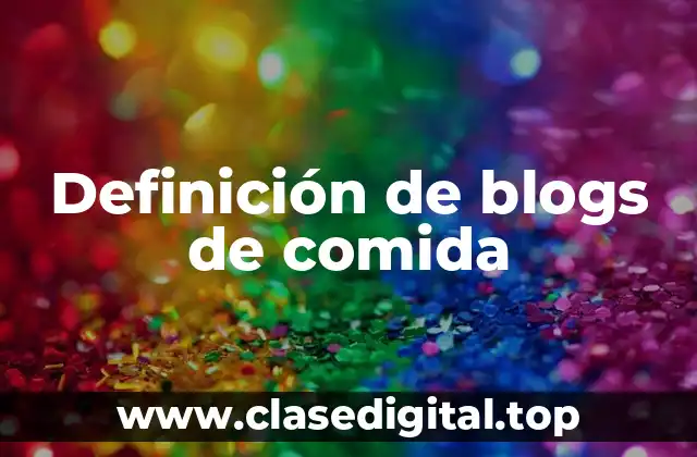 Ejemplos de blogs de comida
