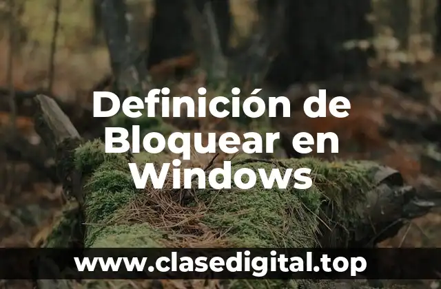 Definición de Bloquear en Windows
