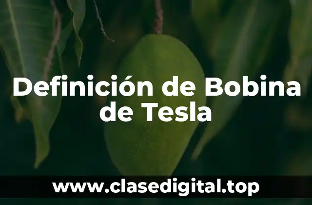 Definición de Bobina de Tesla
