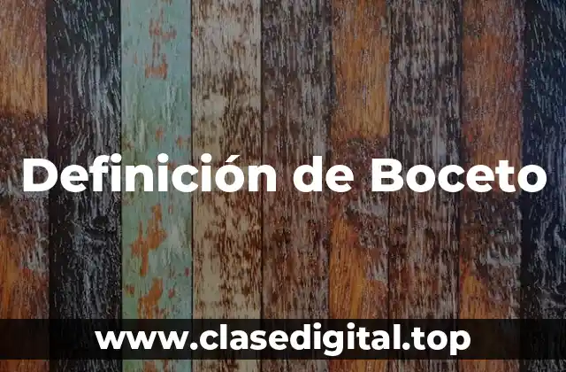 Definición de Boceto