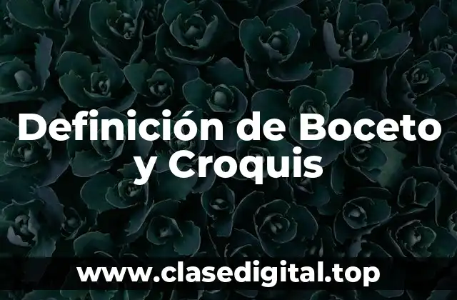 Definición de Boceto y Croquis