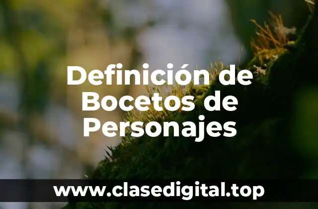 Definición de Bocetos de Personajes