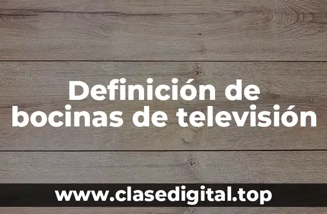 Definición de bocinas de televisión