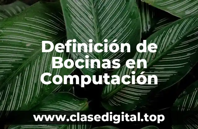 Definición de Bocinas en Computación