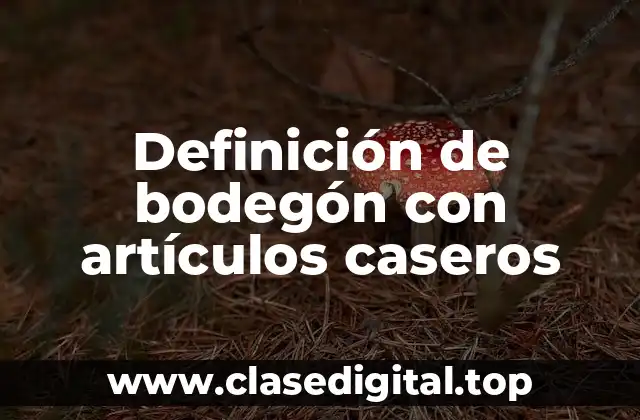 Ejemplos de bodegón con artículos caseros