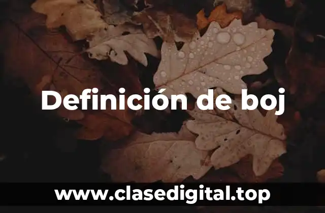Definición de boj