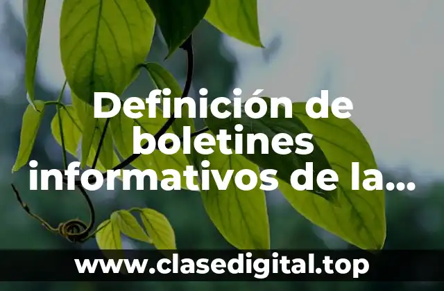 Definición de boletines informativos de la contaminación