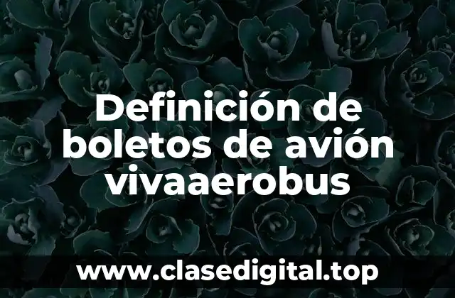 Definición de boletos de avión vivaaerobus