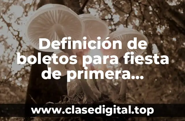 Definición de boletos para fiesta de primera comunión