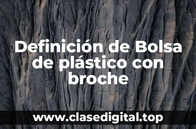 Definición de Bolsa de plástico con broche