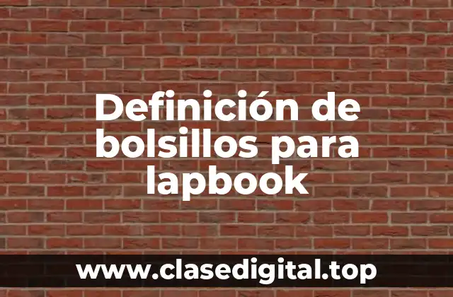 Definición de bolsillos para lapbook