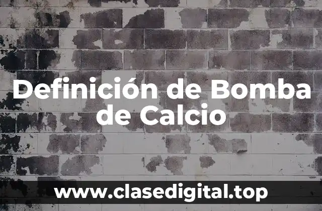 Ejemplos de Bomba de Calcio