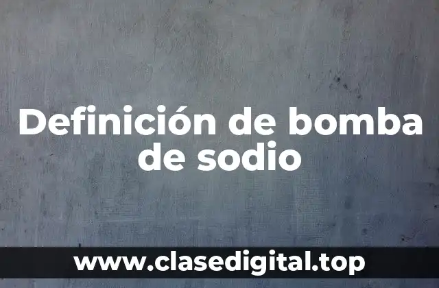 Ejemplos de bomba de sodio-potasio