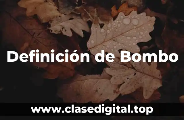 Definición de Bombo