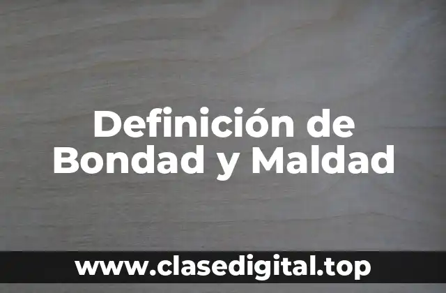 Definición Técnica de Bondad