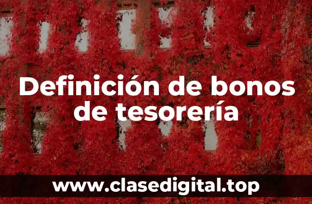 Definición de bonos de tesorería