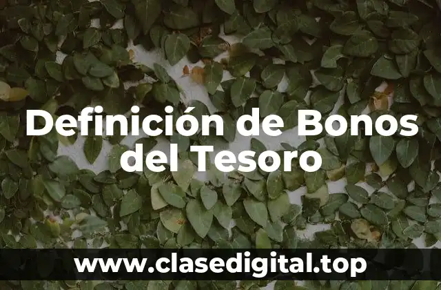 Definición de Bonos del Tesoro