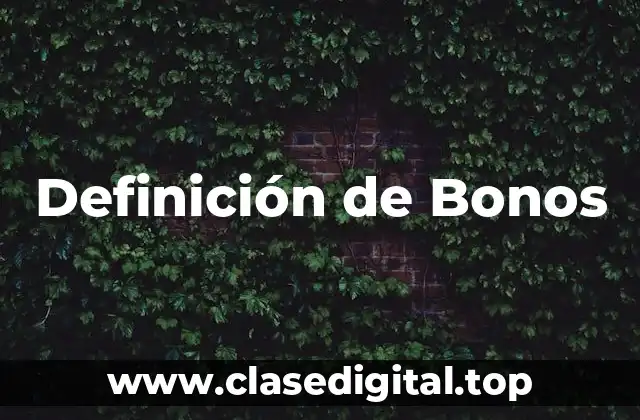 Definición de Bonos