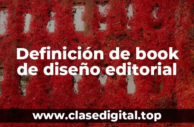 Definición de book de diseño editorial