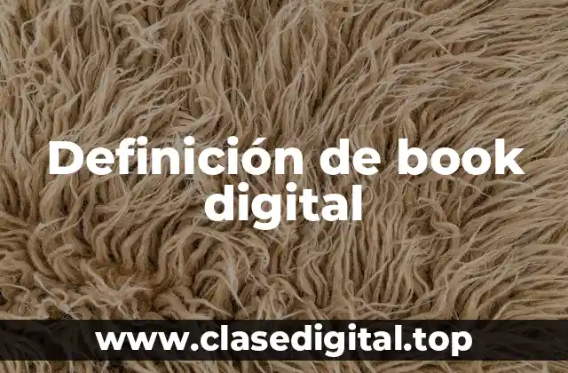 Definición de book digital