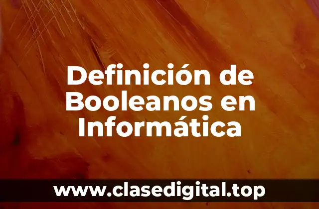 Definición de Booleanos en Informática