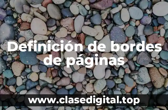 Definición de bordes de páginas