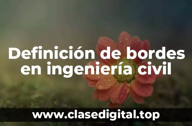 Definición de bordes en ingeniería civil